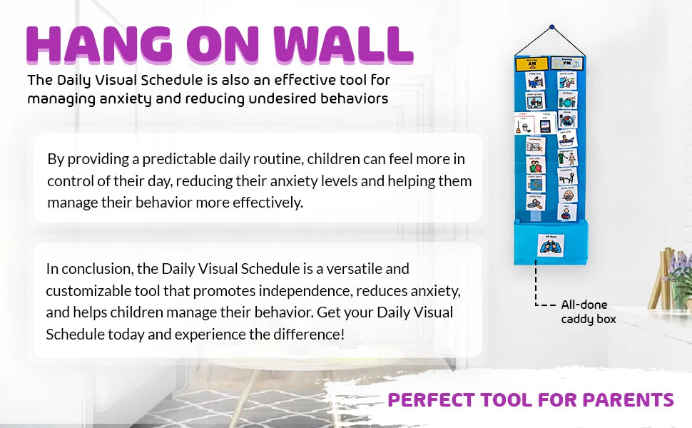 Two Strip Night & Day Daily Schedule -Great Visual Behavioral Tool for Structure at Home, School & in The Community