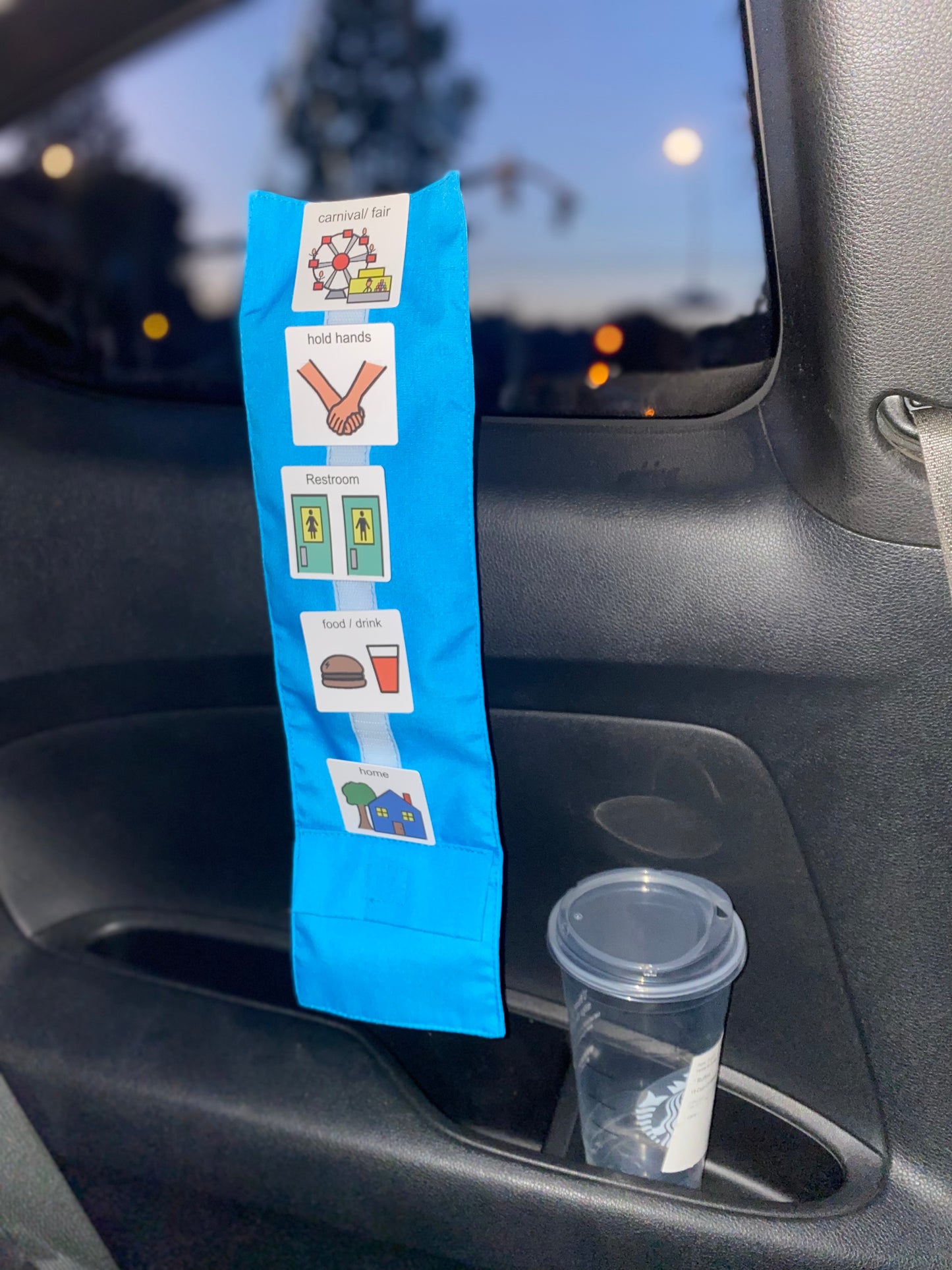 Daily Outing Visual Schedule On the Go for Children in School, Park, Restaurant, Therapy, Museum, Stores, Great for ABA Behavior Reminders!!! -Made out of Fabric