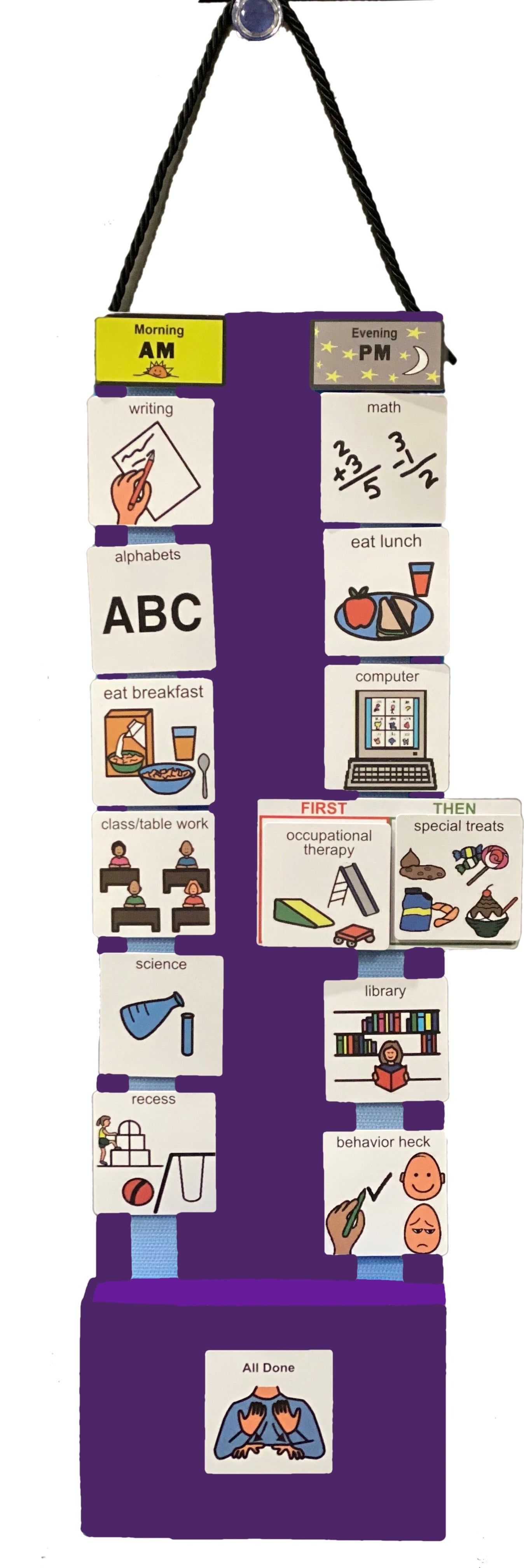 Daily Schedule Great Visual Behavioral Tool for Structure & Independency at Home, School & in The Community - 125 Color Plastic Cards included!