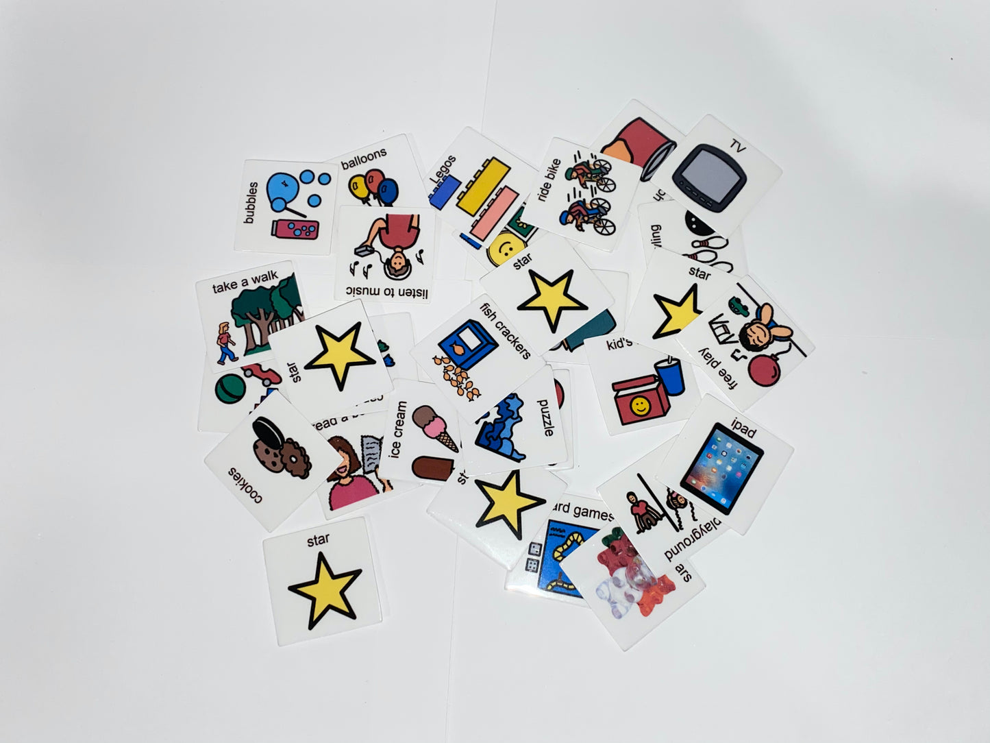 Token economy system w/ real images Picture card for children w/ Aspergers, autism, Apraxia