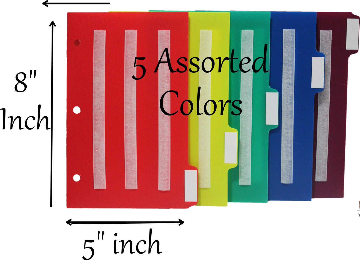 Smile4autism Small 9x7" Black Binder Picture Photo Book with 5 Color Dividers Perfect to Keep your Loose Visual Picture Cards Organized