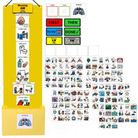 Visual Schedule Kit for Autism & ADHD | 120 Daily Routine Cards | Ready-to-Use Home & School Schedule with All Done Cady Box