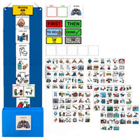 Visual Schedule Kit for Autism & ADHD | 120 Daily Routine Cards | Ready-to-Use Home & School Schedule with All Done Cady Box
