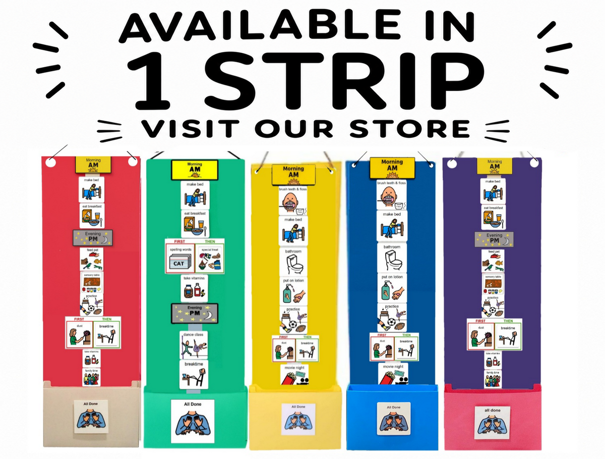 Visual Schedule Kit for Autism & ADHD | 120 Daily Routine Cards | Ready-to-Use Home & School Schedule with All Done Box