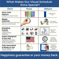 Visual Schedule Kit for Autism & ADHD | 120 Daily Routine Cards | Ready-to-Use Home & School Schedule with All Done Cady Box
