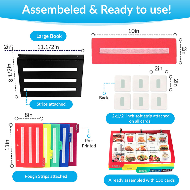 Large Communication Book – Durable Plastic Binder for Nonverbal Kids, Autism & AAC