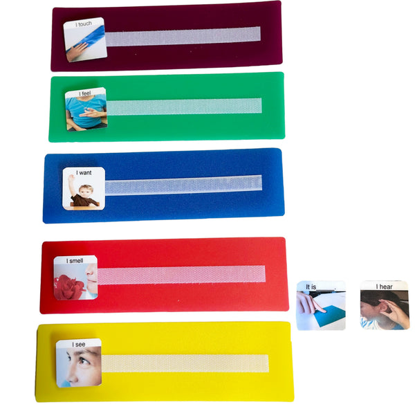 5 Small or Large Sentence Strips with 7 Colorful Sentence Starter Card ...