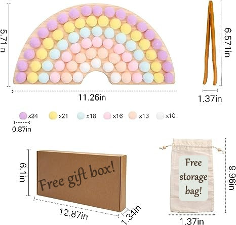 Montessori Fine Motor Learning Rainbow Toy