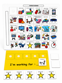Smile4Autism Token Board & Choice Board System | Visual Reward Chart for Autism, ABA & Speech Therapy