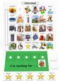 Smile4Autism Token Board & Choice Board System | Visual Reward Chart for Autism, ABA & Speech Therapy
