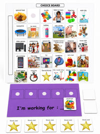 Smile4Autism Token Board & Choice Board System | Visual Reward Chart for Autism, ABA & Speech Therapy