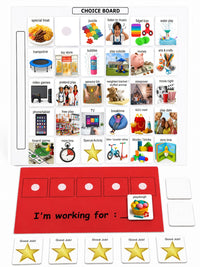 Smile4Autism Token Board & Choice Board System | Visual Reward Chart for Autism, ABA & Speech Therapy