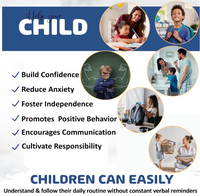 Visual Schedule Kit for Autism & ADHD | 120 Daily Routine Cards | Ready-to-Use Home & School Schedule with All Done Box