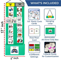 Visual Schedule Kit for Autism & ADHD | 120 Daily Routine Cards | Ready-to-Use Home & School Schedule with All Done Box