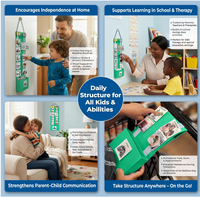 Visual Schedule Kit for Autism & ADHD | 120 Daily Routine Cards | Ready-to-Use Home & School Schedule with All Done Box