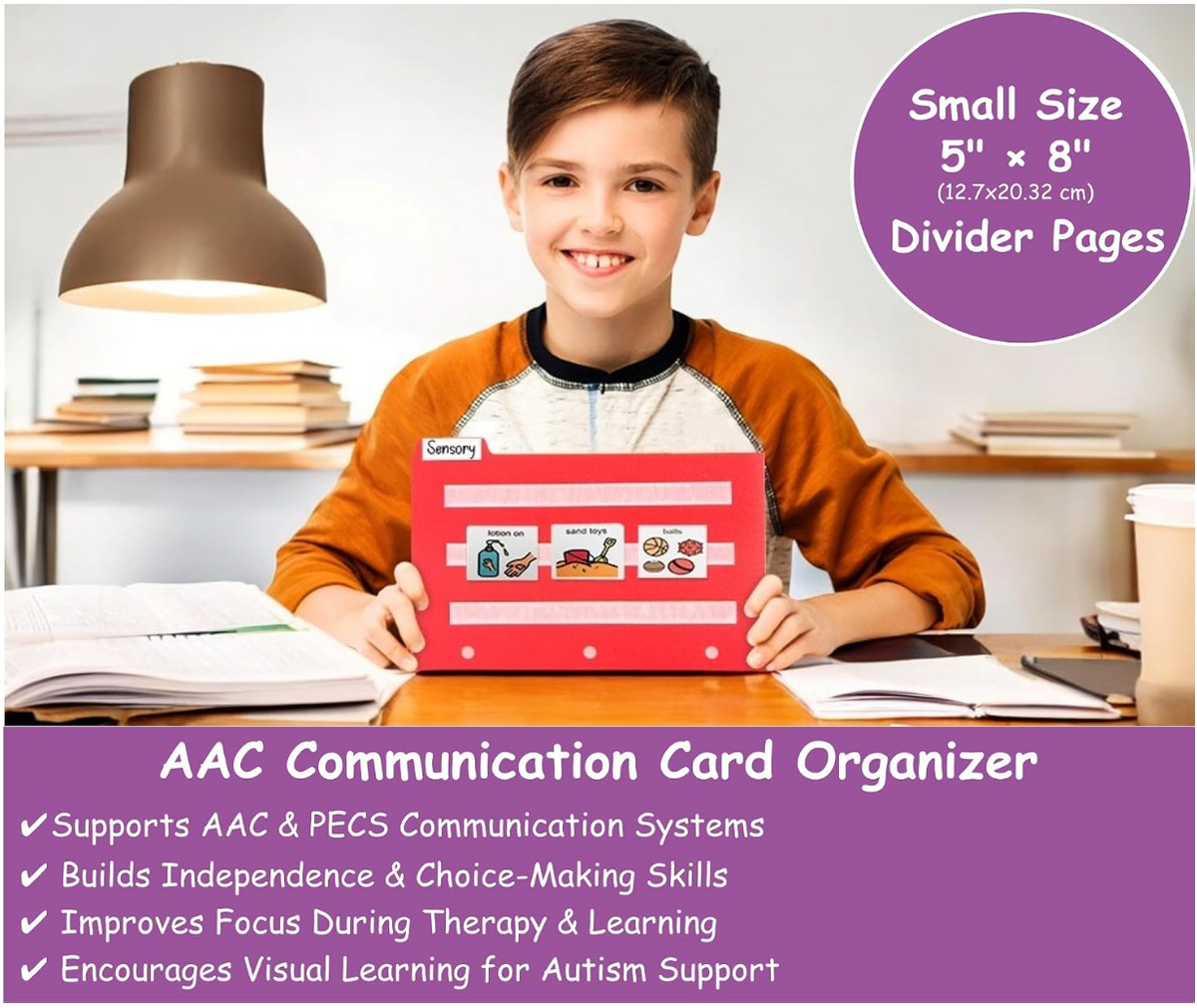 Smile4autism Small and Large Tools Perfect to Keep Your Loose Visual Picture Cards Organized. Autism ABA, ADHD, Language & Apraxia Asperger's