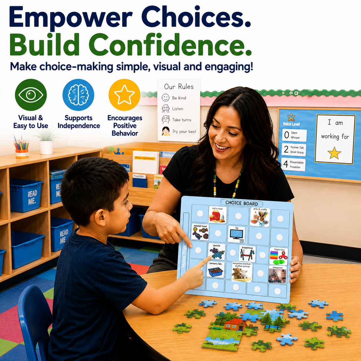 Visual Choice Board for Communication & Learning great for PECS® Cards