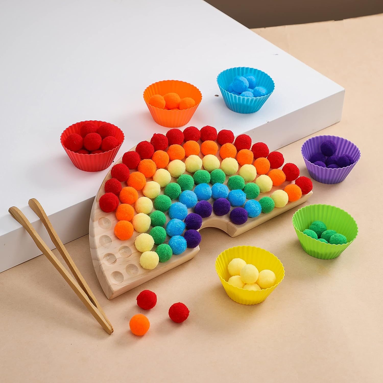 Montessori Fine Motor Learning Rainbow Toy Smile4Autism