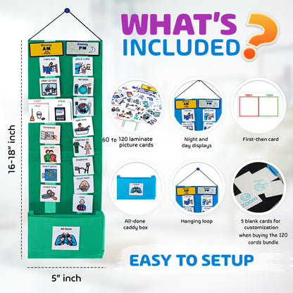 Two Strip Night & Day Daily Schedule -Great Visual Behavioral Tool for Structure at Home, School & in The Community