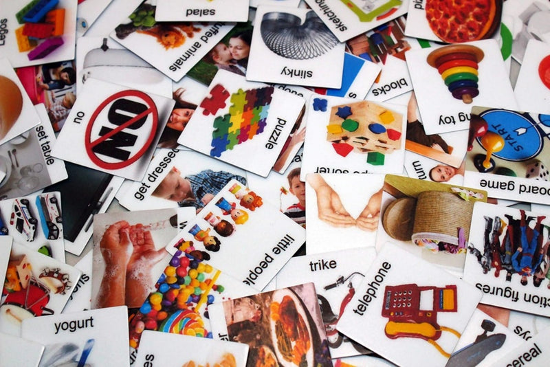 Smile4Autism Small 1.5"x1.5" Loose Visual Picture Cards, Receptive and Expressive Language, Speech Articulation Therapy, ASD, ADD, ADHD, Apraxia, & Stroke Patients
