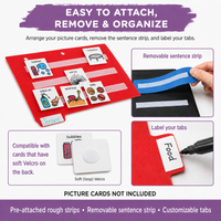 Smile4autism Small and Large Tools Perfect to Keep Your Loose Visual Picture Cards Organized. Autism ABA, ADHD, Language & Apraxia Asperger's