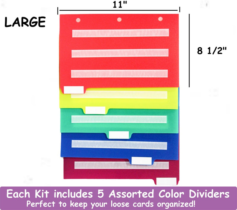 Lot de 5 intercalaires/onglets de couleur