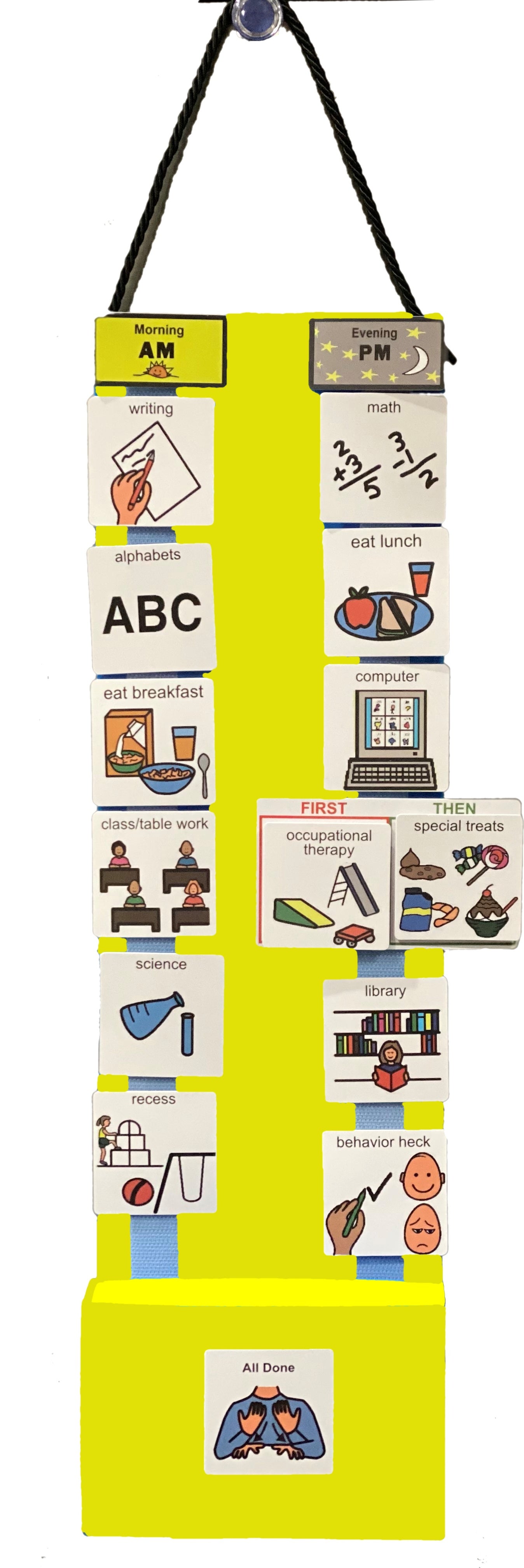 Daily Schedule Great Visual Behavioral Tool for Structure & Independency at Home, School & in The Community - 125 Color Plastic Cards included!