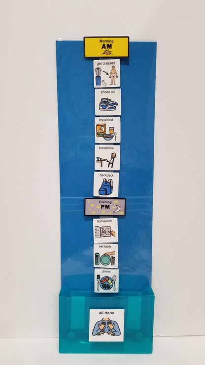 Daily home Visual Schedule Kit -Great Behavior Tool for any Children to learn Independence and Structure 60 cards Home & Chores Activity Visual Themed Picture Cards