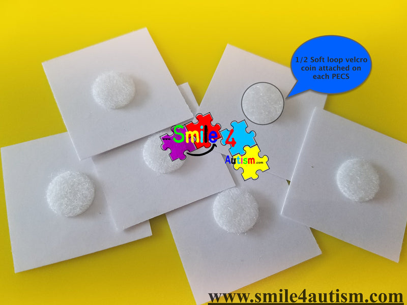 Smile4Autism Small 1.5"x1.5" Loose Visual Picture Cards, Receptive and Expressive Language, Speech Articulation Therapy, ASD, ADD, ADHD, Apraxia, & Stroke Patients
