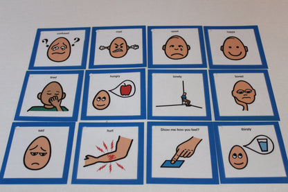 11 Common Visual Emotions Cards - Great for Autism, Asperger, Apraxia & Speech Delayed
