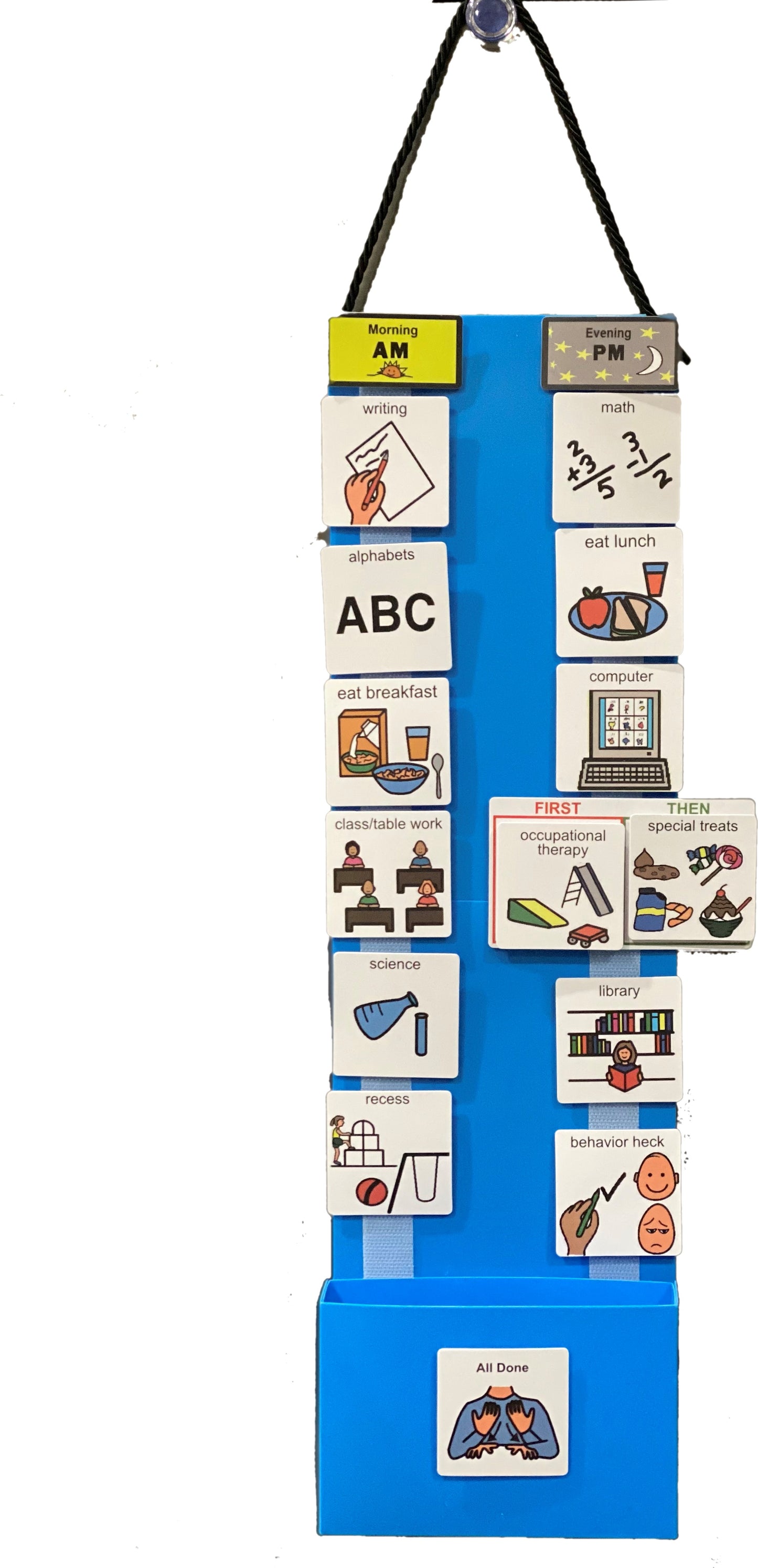 Daily Schedule Great Visual Behavioral Tool for Structure & Independency at Home, School & in The Community - 125 Color Plastic Cards included!