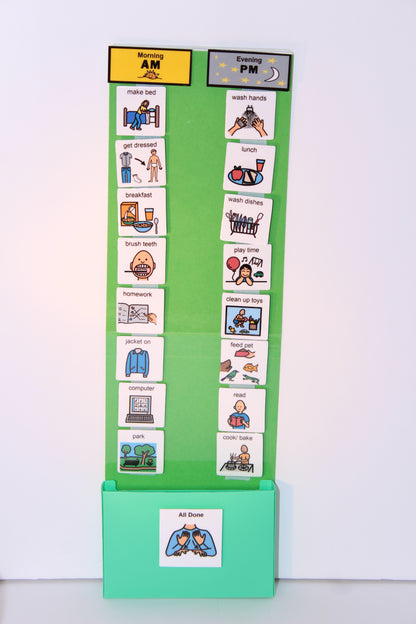 Two Strip Night & Day Daily Schedule -Great Visual Behavioral Tool for Structure at Home, School & in The Community
