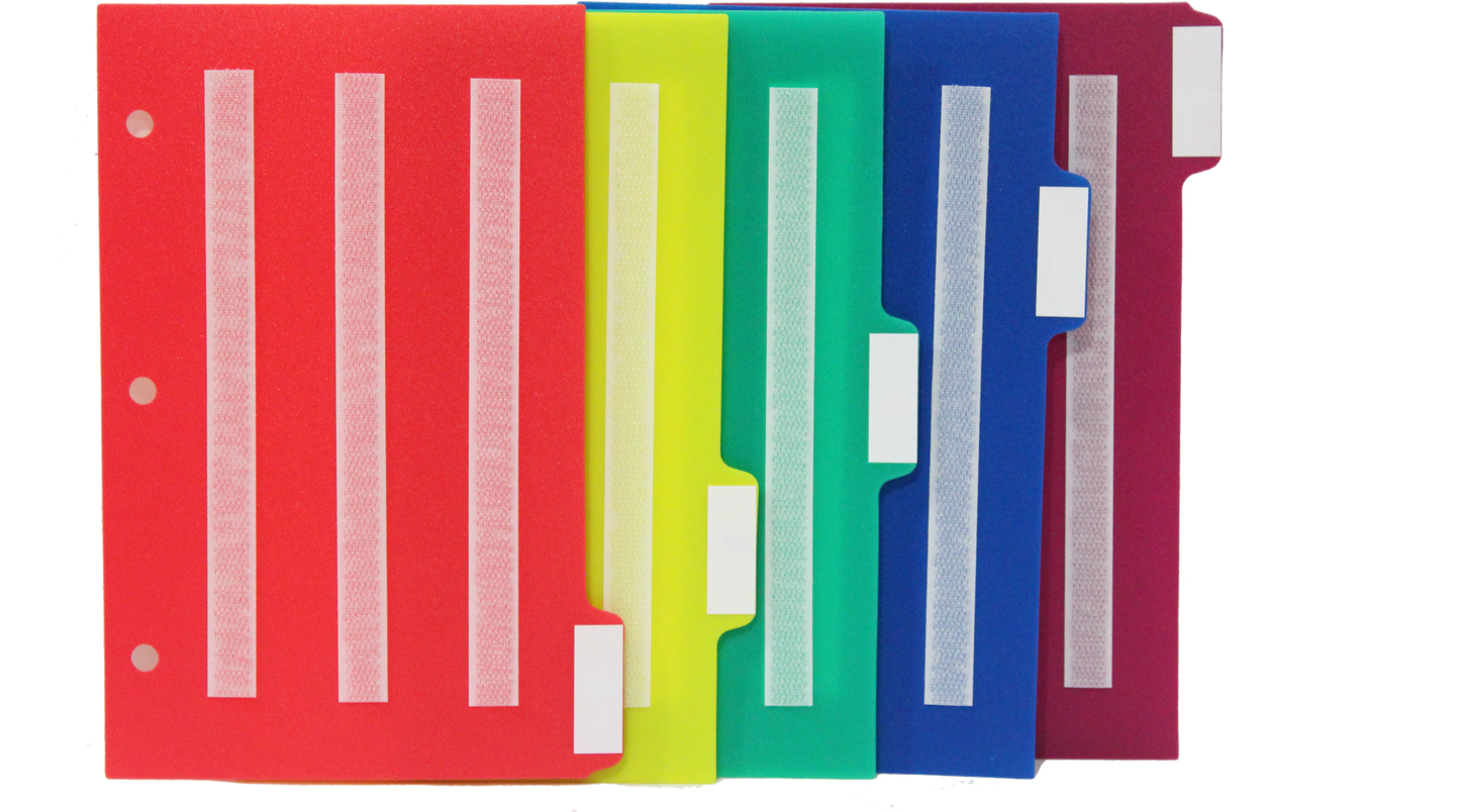 5 Small Color Dividers/Tabs Set (8”x5" Half Sheet) Perfect to keep your loose photo/picture symbol communication cards organized. AUTISM ABA,ADHD, LANGUAGE & APRAXIA ASPERGERS
