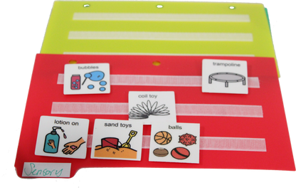 5 Small Color Dividers/Tabs Set (8”x5" Half Sheet) Perfect to keep your loose photo/picture symbol communication cards organized. AUTISM ABA,ADHD, LANGUAGE & APRAXIA ASPERGERS