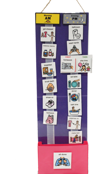 Two Strip Night & Day Daily Schedule -Great Visual Behavioral Tool for Structure at Home, School & in The Community
