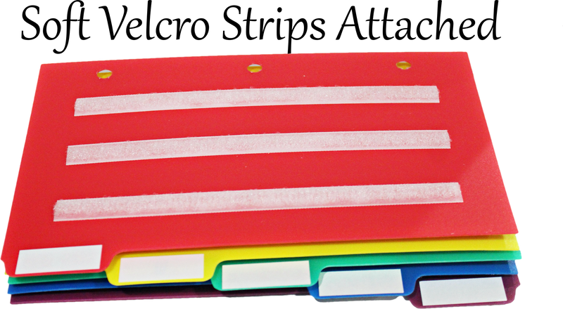 Lot de 5 intercalaires/onglets de couleur