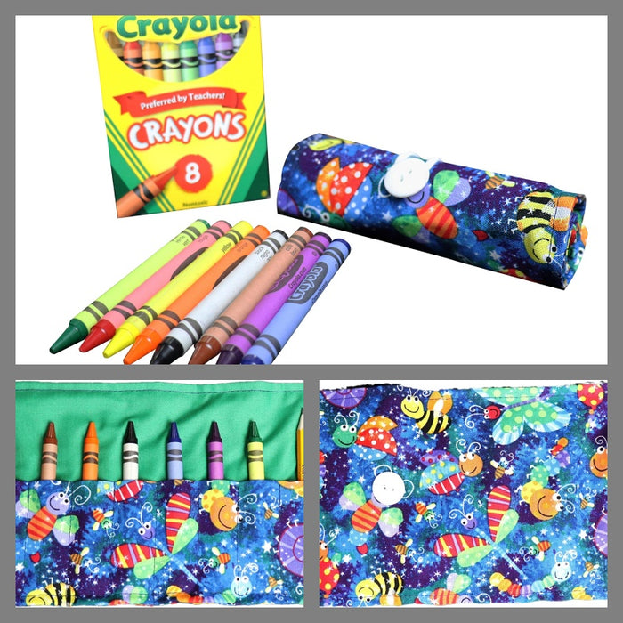 On The Go Crayons Caddy Holder roll up case