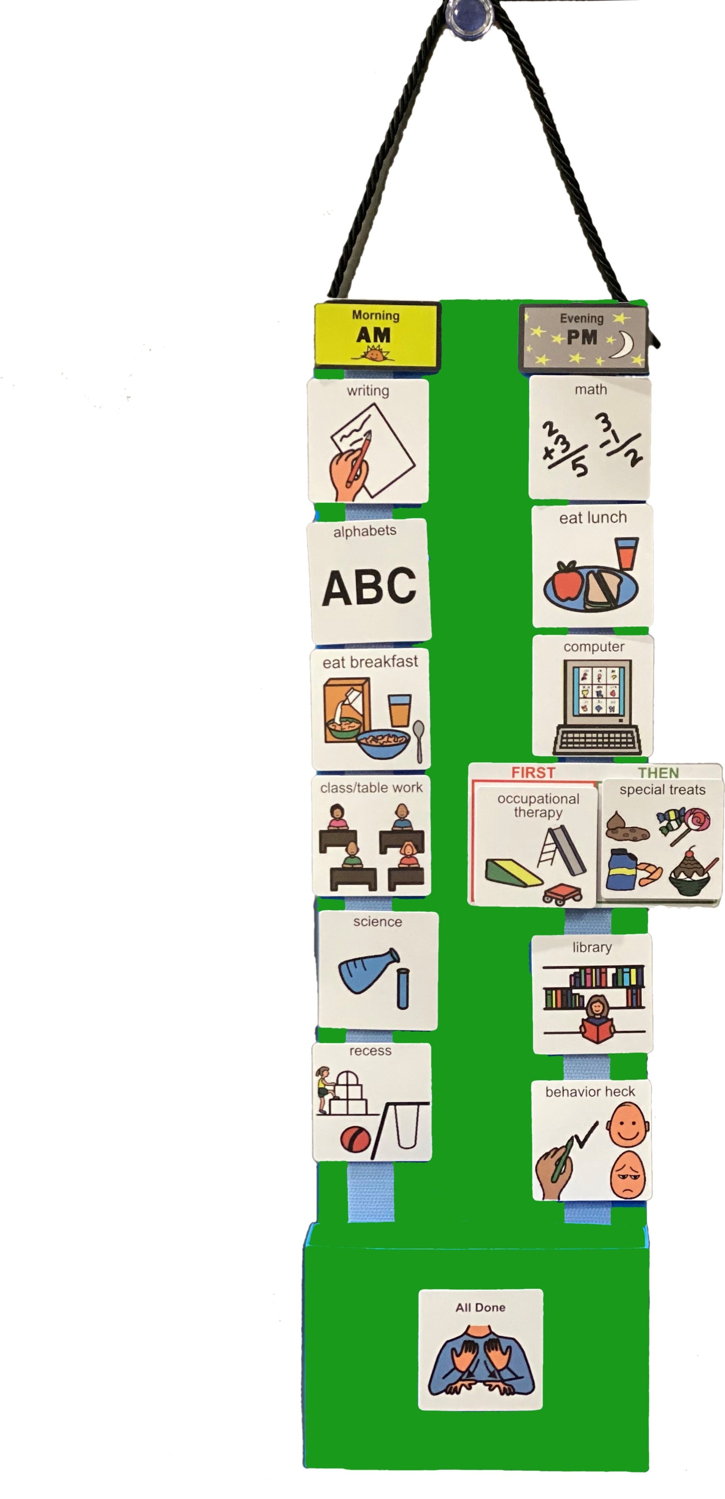 Daily Schedule Great Visual Behavioral Tool for Structure & Independency at Home, School & in The Community - 125 Color Plastic Cards included!