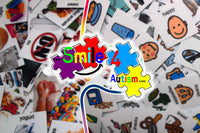 Smile4Autism Small 1.5"x1.5" Loose Visual Picture Cards, Receptive and Expressive Language, Speech Articulation Therapy, ASD, ADD, ADHD, Apraxia, & Stroke Patients