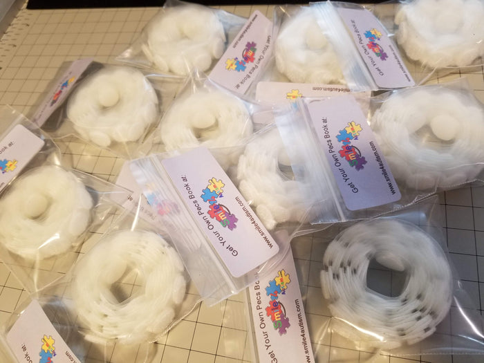 200 White 1/2 Pre-Cut Adhesive Velckro Dot